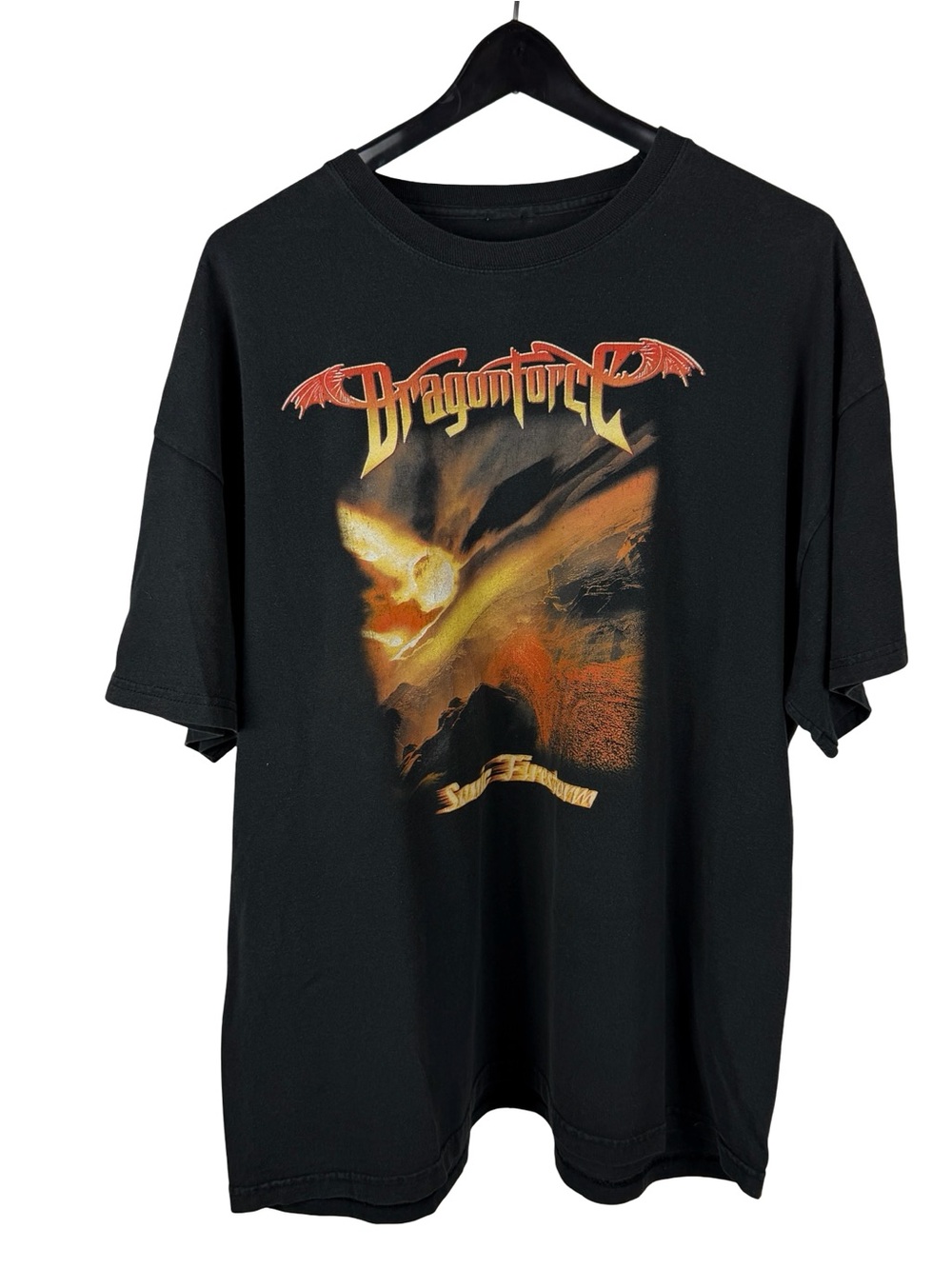 Vintage 2000s Dragonforce Sonic Firestorm Rock Band Music Shirt Size XL